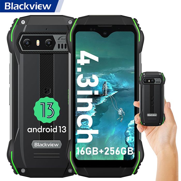 Blackview N6000 Mini Smartphone Incassable 4 3 + Dual SIM Android 13 - vue 3
