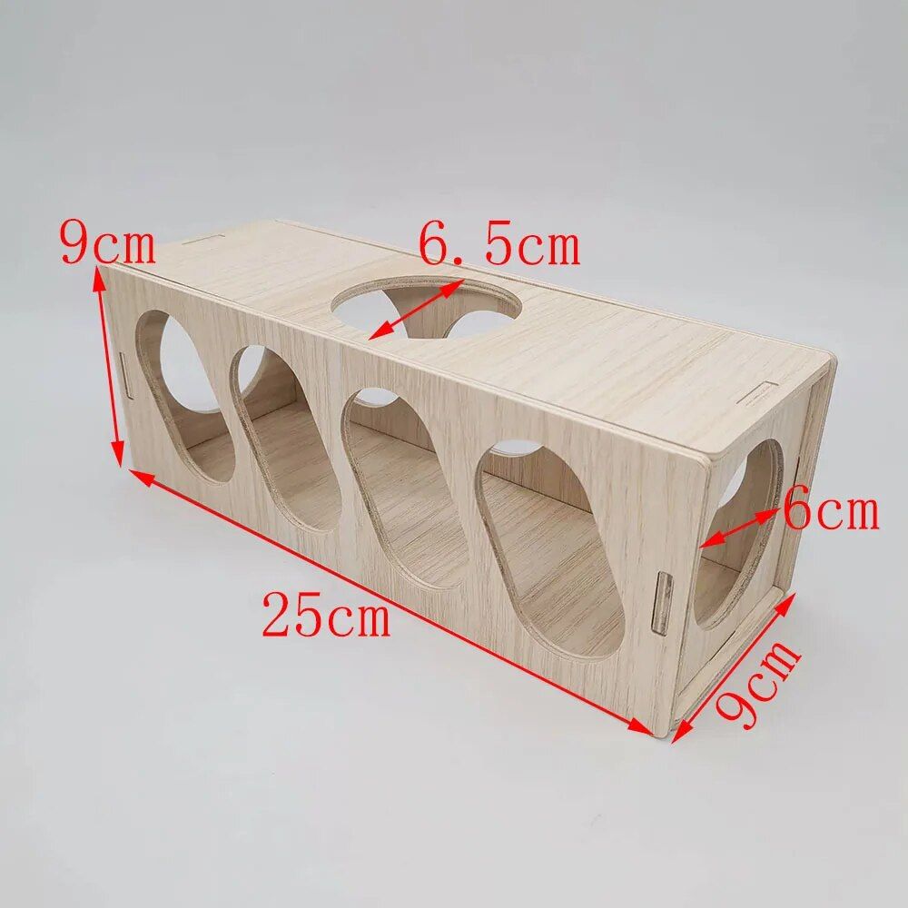 Jouets En Bois Polyvalents Pour Hamster,Tunnel Bade-Wurtemberg,Maison De Cache,Utilisation Sûre,Chatons,Lapins,Belettes - Type C