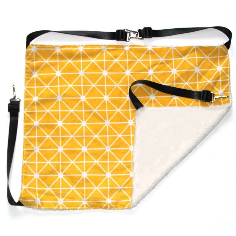 Hamac Pour Animaux De Compagnie Double Face Avec Sangles Réglables,Lit-Balançoire Pour Chat,Coussin De Couchage Dominant Pour Petits Animaux - Type Yellow-M 50x40cm #A