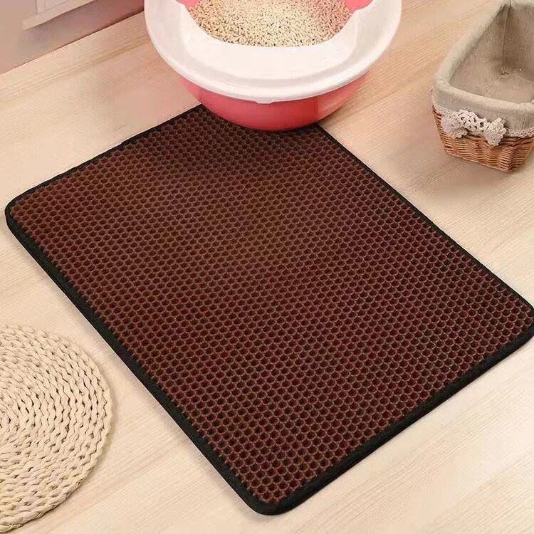 Polymères De Litière Imperméables Pour Animaux De Compagnie,Double Couche,Tampon De Sable Non Ald,Lit Lavable,Produits De Tampon Propre Pour Chat - Type Brown-30x30cm #A