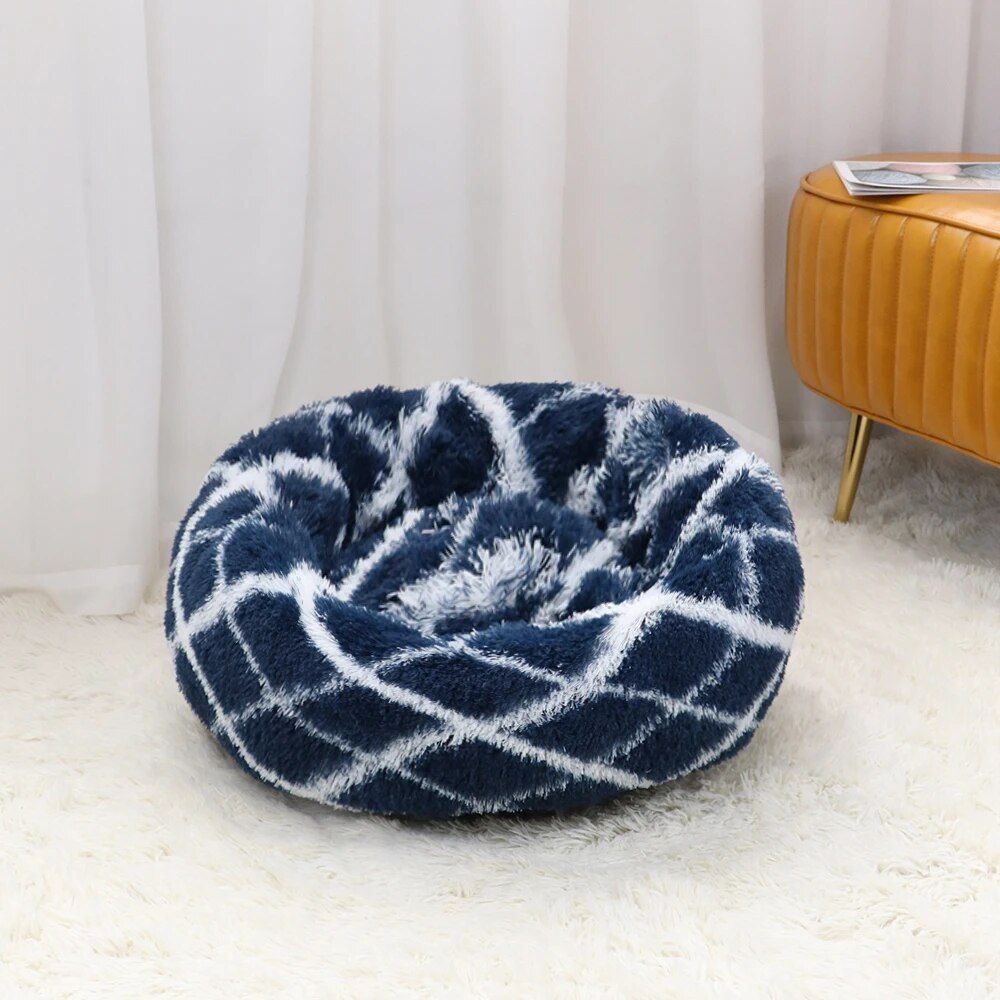 Lit En Peluche Pour Animaux De Compagnie,Lit En Peluche,Grande Taille,Lavable,Calme,Lit À Donuts,Confortable,Artefact De Sommeil Adapté À Tous Les Types De Chats - Type [Gwa002]-50cm