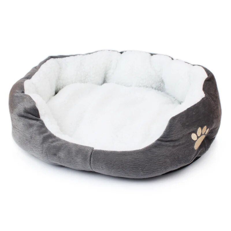 Lit D'hiver Super Mignon Et Doux Pour Chat Et Chien,Maison Chaude En Coton,Produits Pour Animaux De Compagnie,Mini Chiot,Confortable,1 Pièce - Type Gray-60x50cm