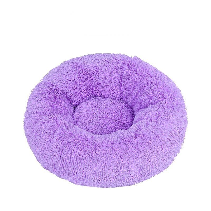 Mir Chaud Pour Animaux De Compagnie,Lit Doux Pour Chat,Chaise Longue Confortable Pour Chaton,Coussin,Maison,Tente,Accent En Polymères Très Doux Pour Petit Chien,Lits Ronds Pour C - Type Purple-50cm