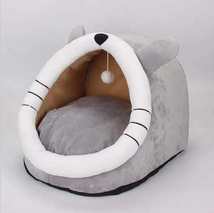 Mir Pour Animaux De Compagnie,Lit Confortable,Coussin Pour Chaton,Maison De Chat,Tente Douce Et Chaude,Sac En Polymères Pour Petits Chiens,Lits Et Meubles Lavables - Type S(31x30x28cm) #C