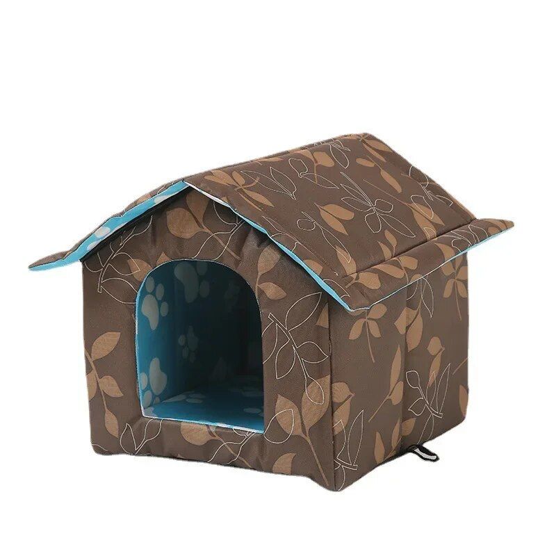 Maison De Couchage Pour Chats,Lit D'hiver Chaud,Résistant Aux Intempéries,Isolées,Facile À Assembler - Type E-S 35x33x30cm