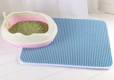 Polymères De Litière Pour Chat Oligpet,Double Couche,Imperméable,Tampon De Bac À Litière Pour Animaux De Compagnie,Non Ald Sable,Polymères De Lit Lavables,Produits Polymères Pro - Type Blue-40 50cm