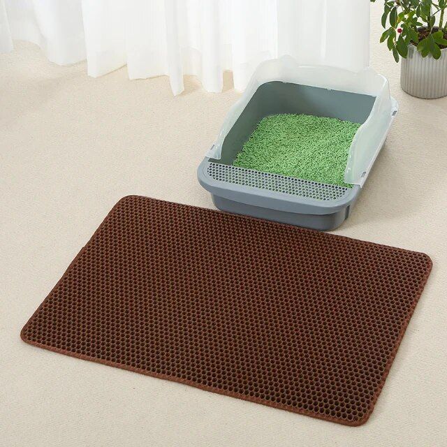 Polymères De Litière Pour Animaux De Compagnie Non Ald,Double Couche,Tampon De Sable Pour Chat,Lit Lavable,Tampon Propre,Accessoires Pour Animaux De Compagnie - Type Brown-S-(45x30cm)
