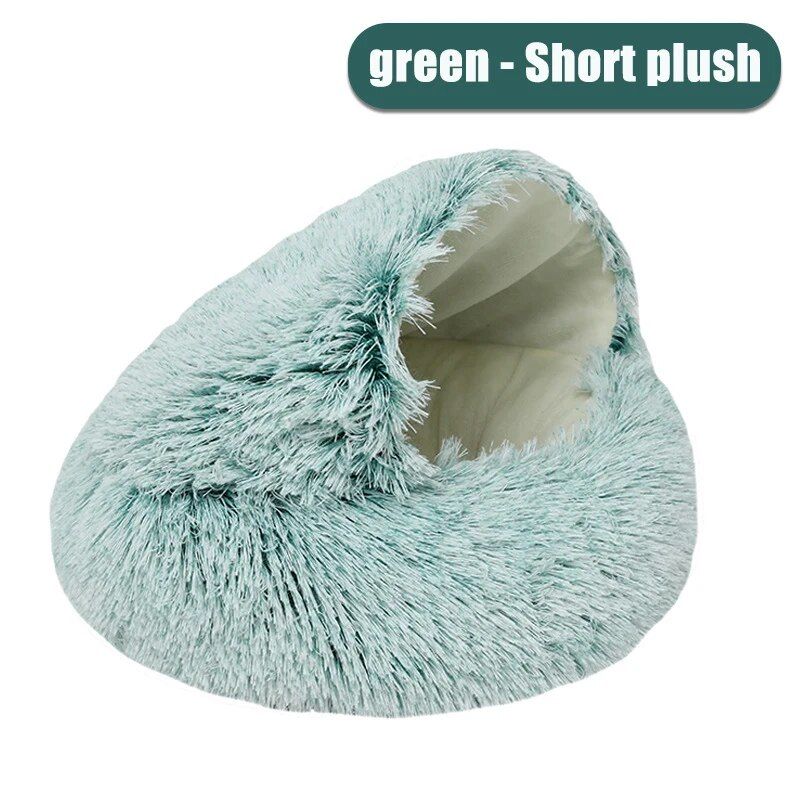Matelas Semi-Fermé Pour Animaux De Compagnie,Modèles De Cheveux Longs,Lit Pour Chat,Chenil Mignon Pour Petit Chien,Protecteur De Sommeil,Doux Et Confortable Pour L'hiver - Type [Gwe013]-50cm