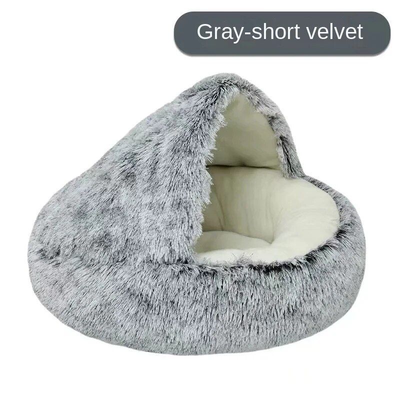 Lit Rond En Peluche Pour Animaux De Compagnie,Panier De Couchage Pour Chaton,Maison Pour Chat,Accent Chaud Pour Petit Chien,Accent Chihuahua,Polymère Long,Diversification, - Type 65cm #A