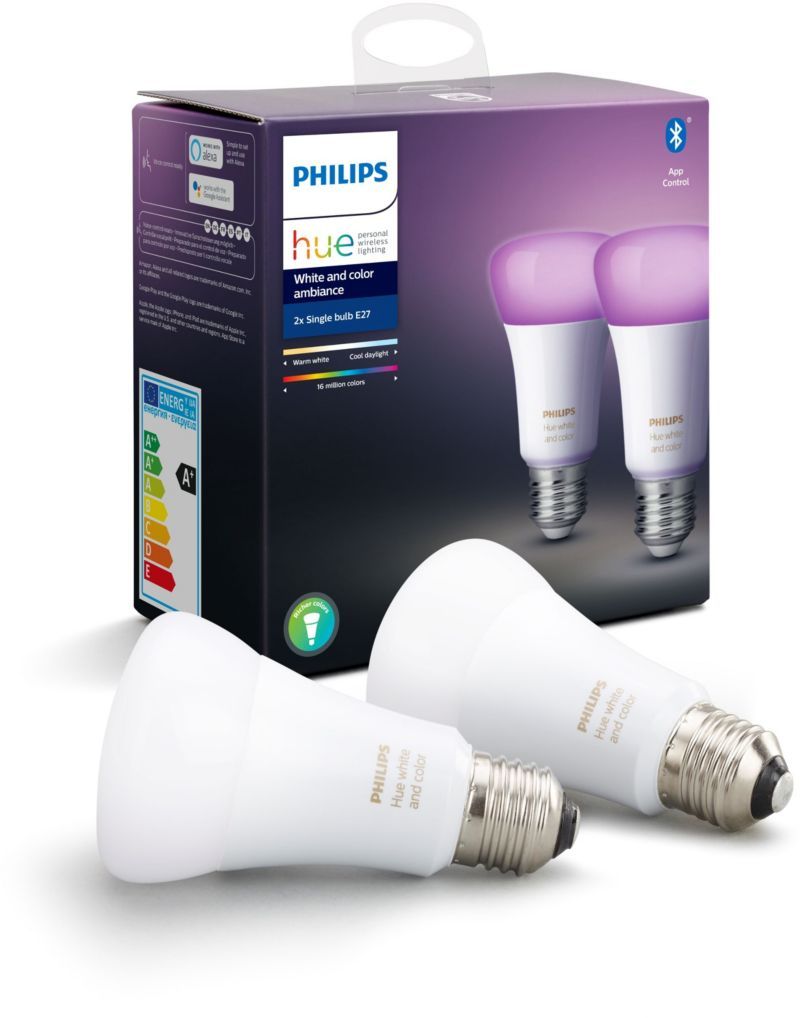 Ampoule Connectée Philips Pack X2 E27 Hue & Colors
