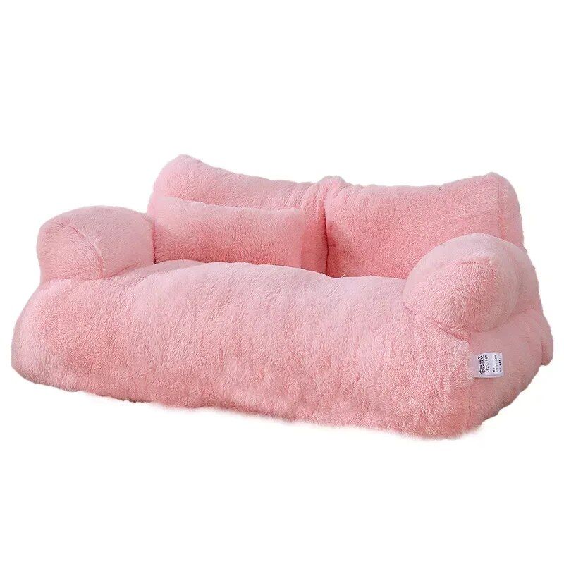 Coussin De Couchage Chaud Pour Animaux De Compagnie,Lit Pour Chat,Canapé,Chenil Pour Chaton Et Chien,Tapis Non Aldes,Panier Pour Chiot,Fournitures De Maison,Poignées Amovib - Type Rose-M-55x38x18cm