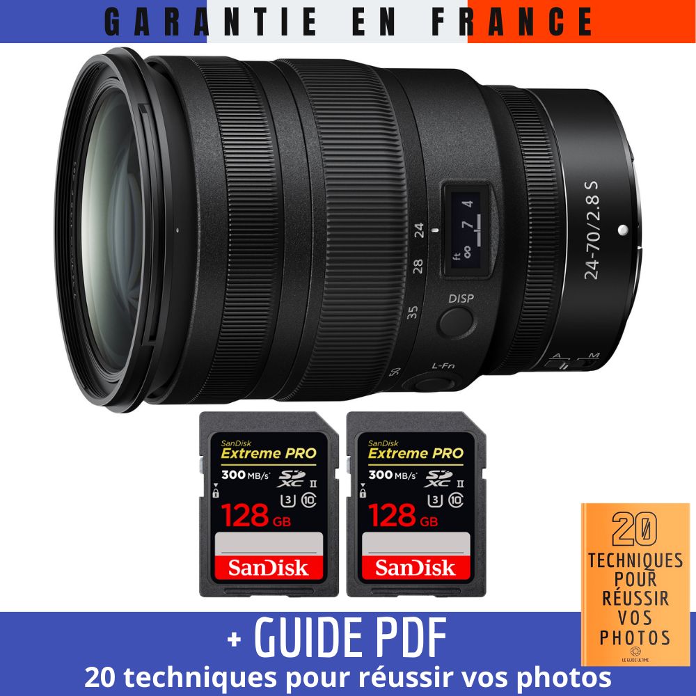 Nikon Z 24 70mm f2.8 + 2 SanDisk UHS II 300 MB/ + Guide PDF 20 TECHNIQUES POUR RÉUSSIR VOS PHOTOS - vue 3