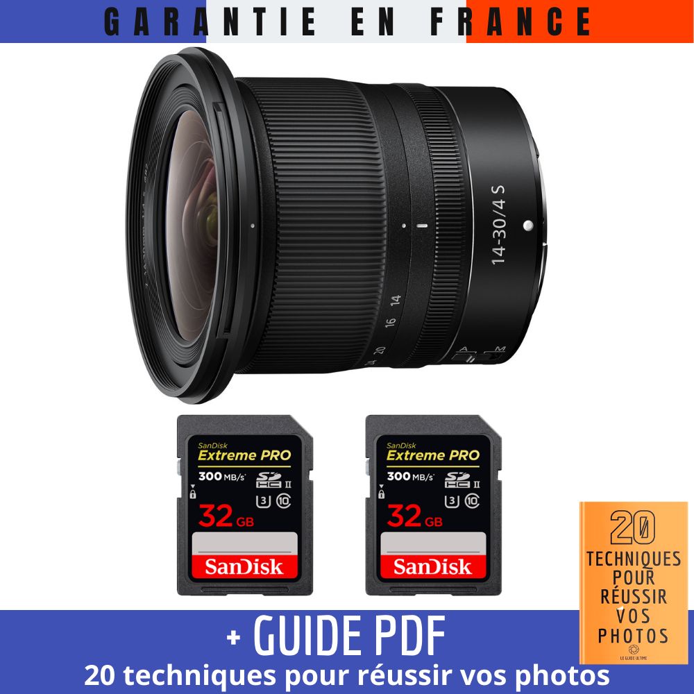 Nikon Z 14 30mm f4 + 2 SanDisk UHS II 300 MB/ + Guide PDF 20 TECHNIQUES POUR RÉUSSIR VOS PHOTOS - vue 2