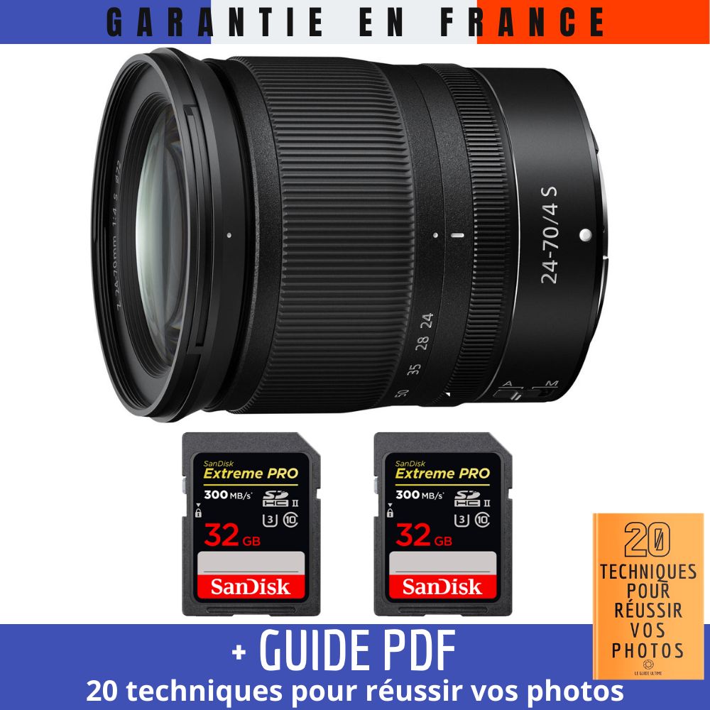 Nikon Z 24 70mm f4 + 2 SanDisk UHS II 300 MB/ + Guide PDF 20 TECHNIQUES POUR RÉUSSIR VOS PHOTOS - vue 2