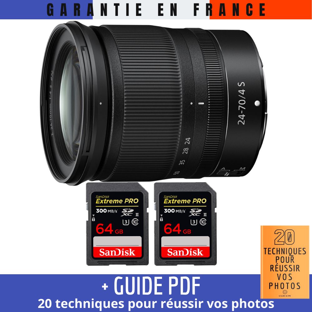 Nikon Z 24 70mm f4 + 2 SanDisk UHS II 300 MB/ + Guide PDF 20 TECHNIQUES POUR RÉUSSIR VOS PHOTOS - vue 3