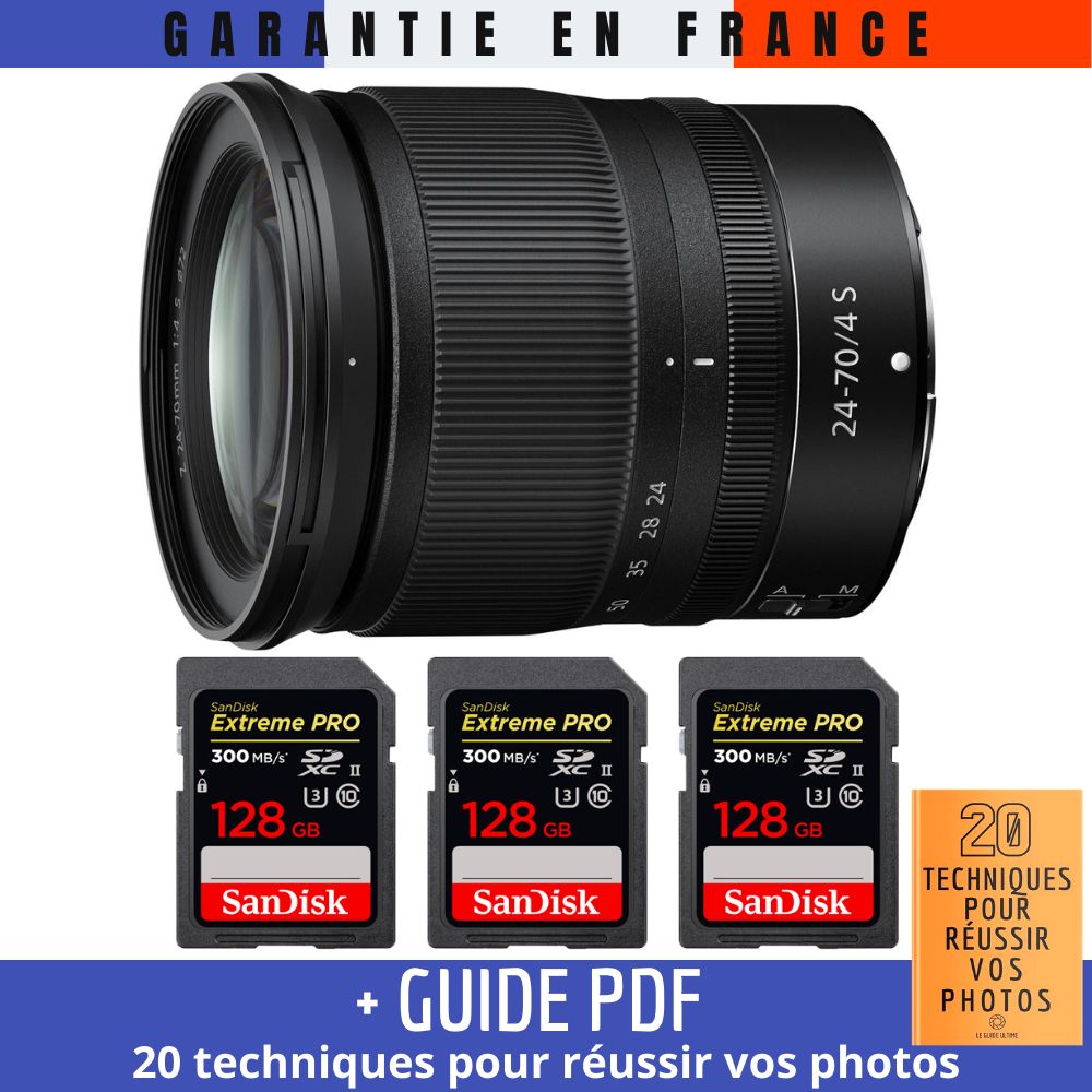 Nikon Z 24 70mm f4 + 3 SanDisk UHS II 300 MB/ + Guide PDF 20 TECHNIQUES POUR RÉUSSIR VOS PHOTOS - vue 3