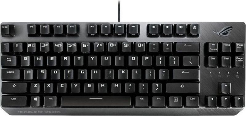 ASUS ROG Strix Scope TKL - Clavier - backlit - USB - AZERTY - Français - commutateur : CHERRY MX - gris, noir