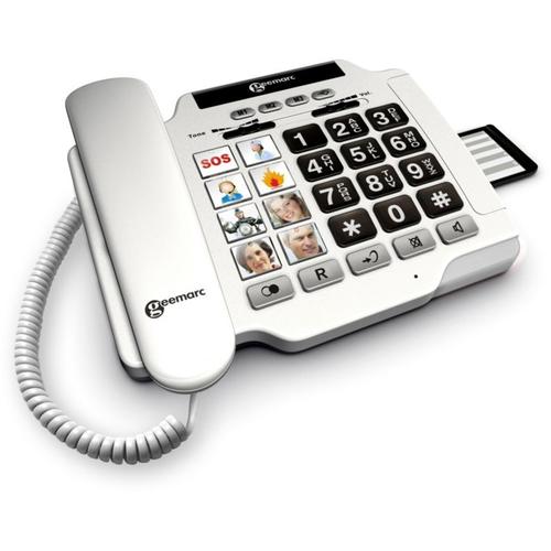 Téléphone Filaire Geemarc Photophone 100 Blanc