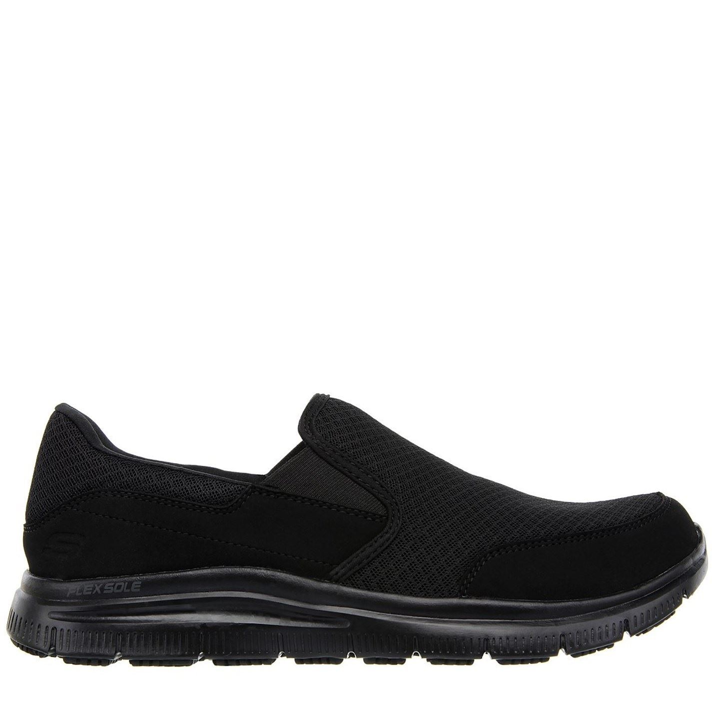 Skechers Homme Mcallen Baskets À Enfiler Chaussures Décontractées Semelle Amorti Taille 42.5 Couleur Noir