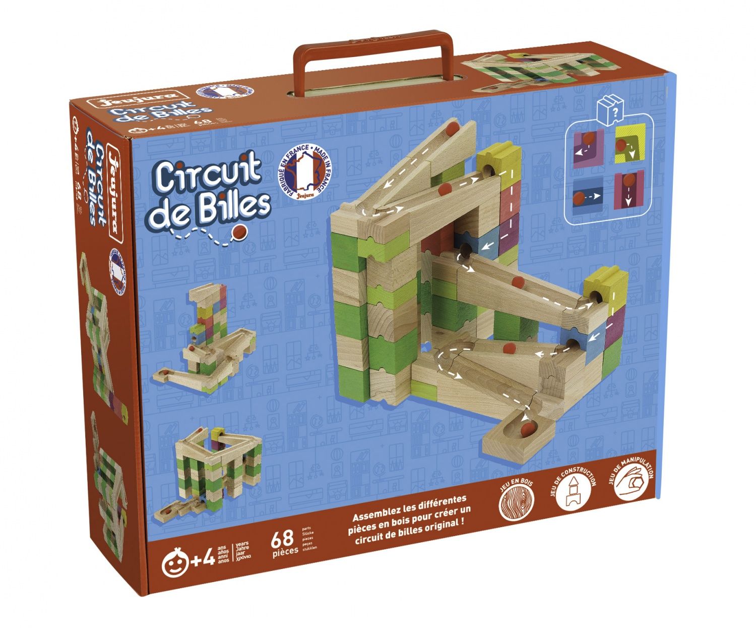 Jeu De Construction Circuit De Billes 68 Pieces