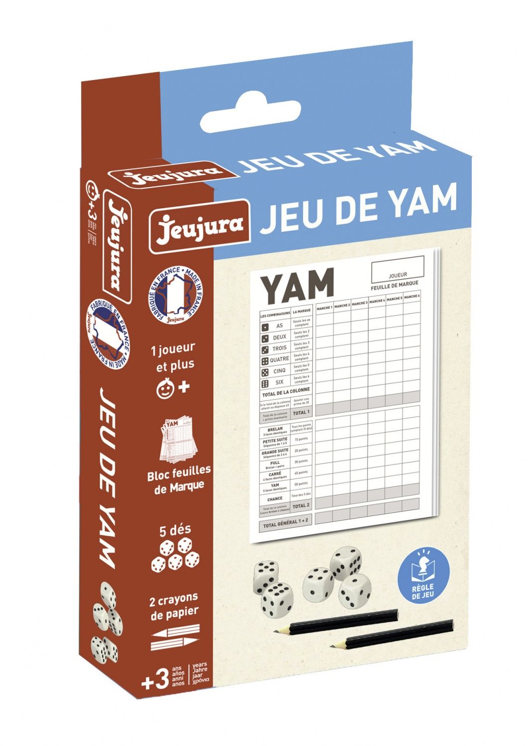 Jeu de Yam JeuJura avec Dés Bloc de Feuilles et Crayons Idéal pour Enfants Neuf - vue 3