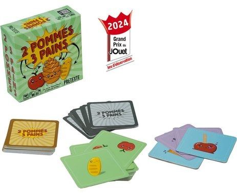 Prétexte 2 pommes 3 pains Jeu d'ambiance Rapidité et observation Dès - vue 5