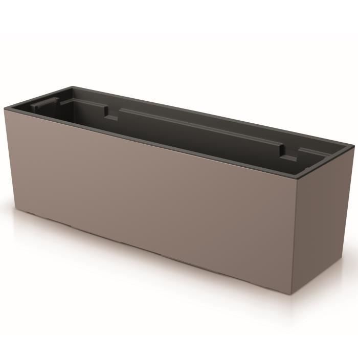 Pot De Fleur Jardiniere 77x24 Cm Bac De Balcon Résistant Aux Uv Intérieur - Extérieur Boite A Fleur Mokka Beige