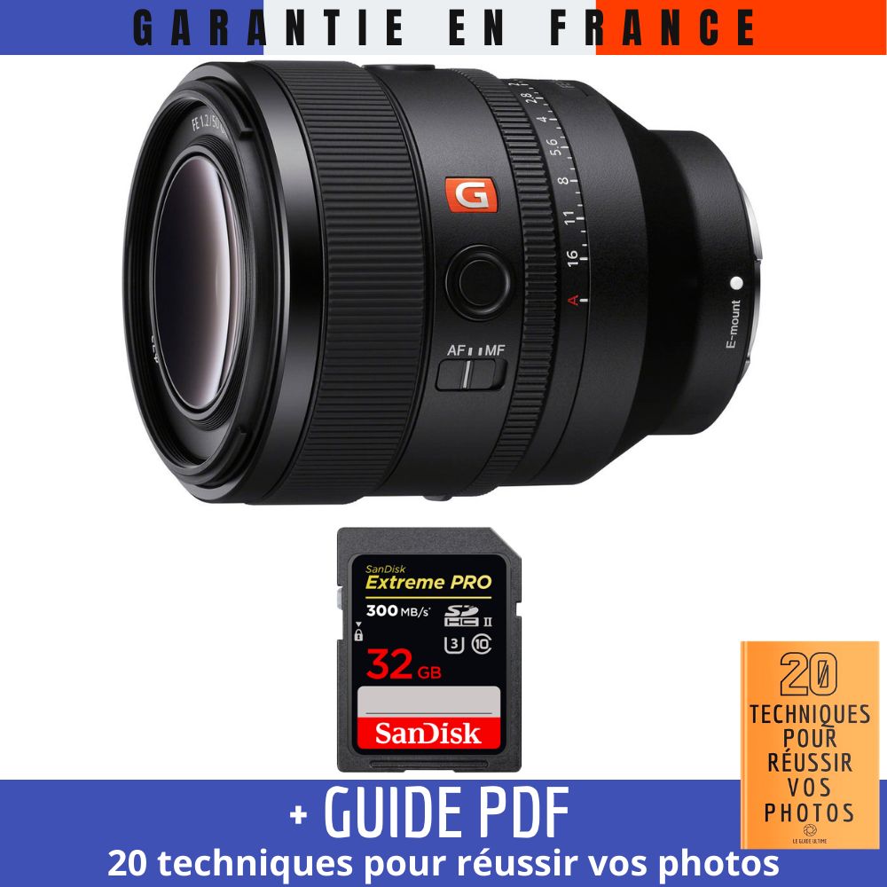 Sony FE 50mm f1.2 GM + 1 SanDisk Extreme PRO UHS II SDXC 300 MB/ + Guide PDF 20 TECHNIQUES POUR RÉUSSIR VOS PHOTOS - vue 2