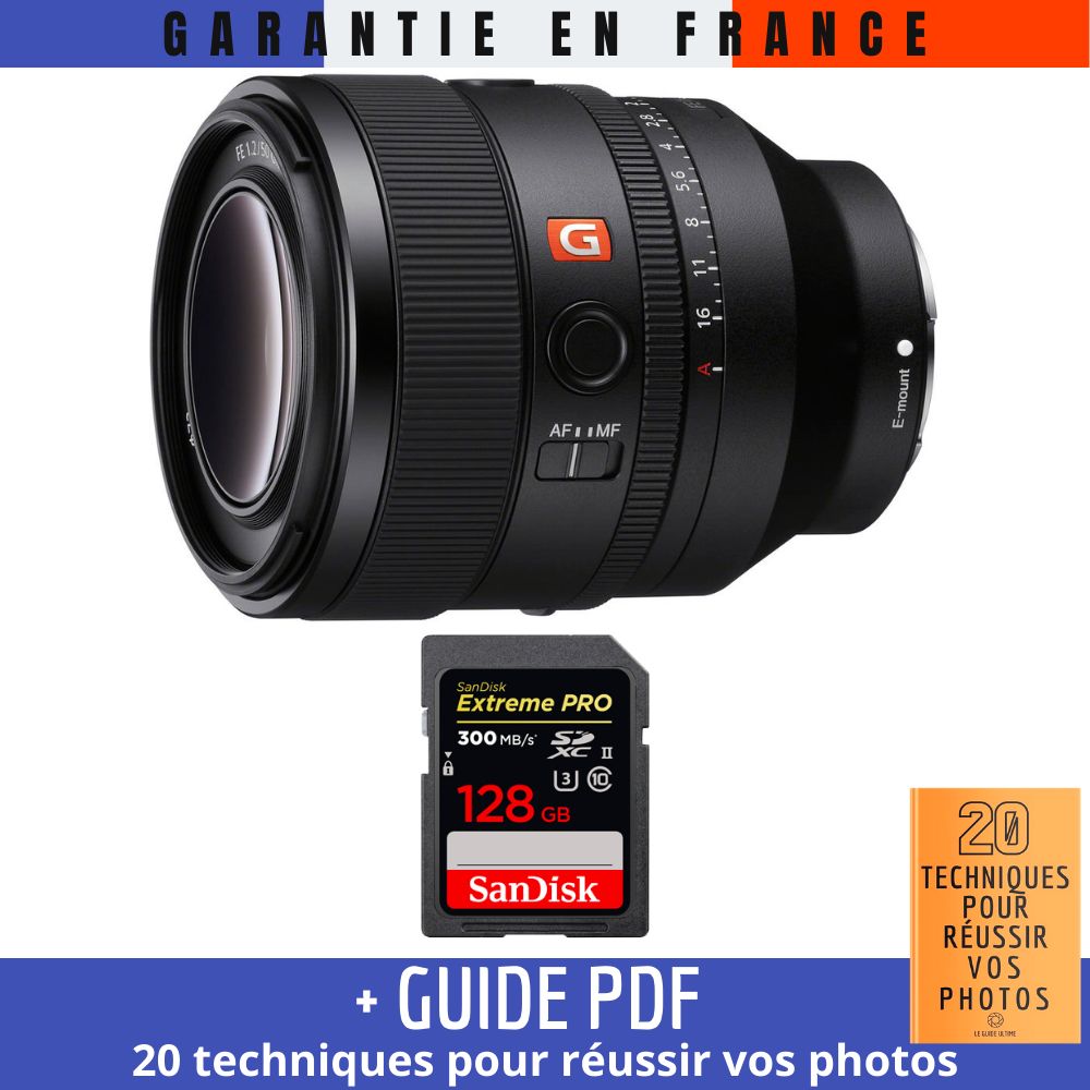 Sony FE 50mm f1.2 GM + 1 SanDisk Extreme PRO UHS II SDXC 300 MB/ + Guide PDF 20 TECHNIQUES POUR RÉUSSIR VOS PHOTOS - vue 3