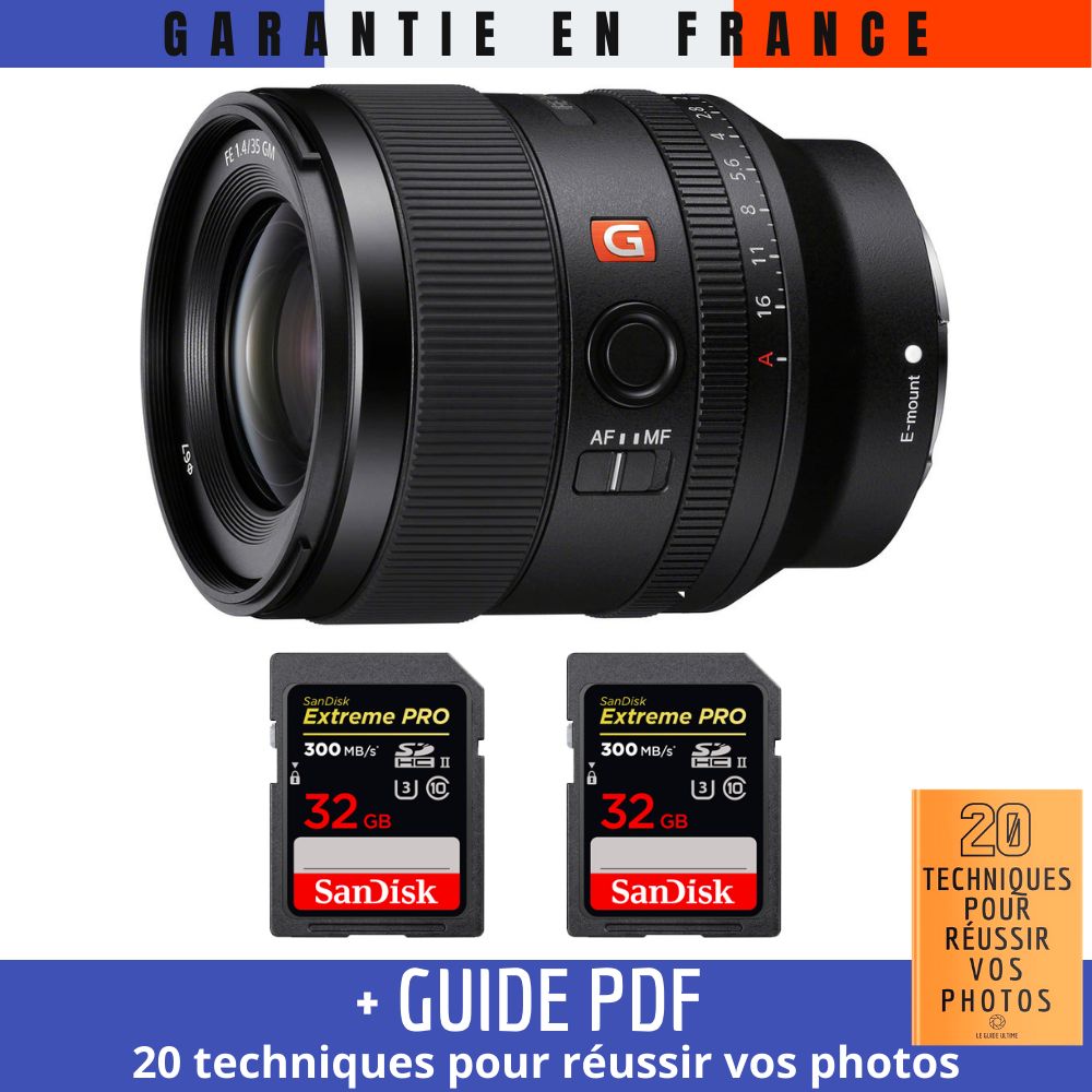 Sony FE 35mm f1.4 GM + 2 SanDisk Extreme PRO UHS II SDXC 300 MB/ + Guide PDF 20 TECHNIQUES POUR RÉUSSIR VOS PHOTOS - vue 2
