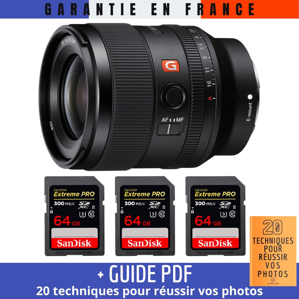 Sony FE 35mm f1.4 GM + 3 SanDisk Extreme PRO UHS II SDXC 300 MB/ + Guide PDF 20 TECHNIQUES POUR RÉUSSIR VOS PHOTOS - vue 3