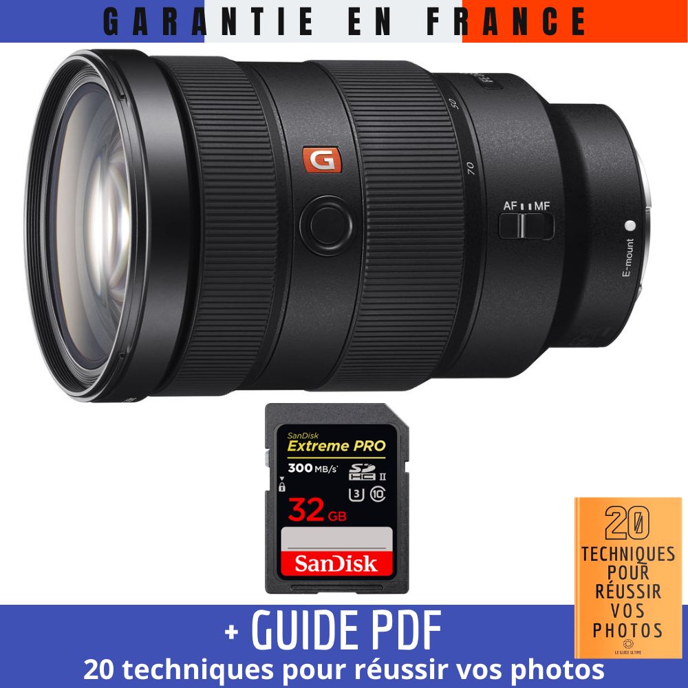 Sony FE 24 70mm f2.8 GM + 1 SanDisk Extreme PRO UHS II SDXC 300 MB/ + Guide PDF 20 TECHNIQUES POUR RÉUSSIR VOS PHOTOS - vue 3