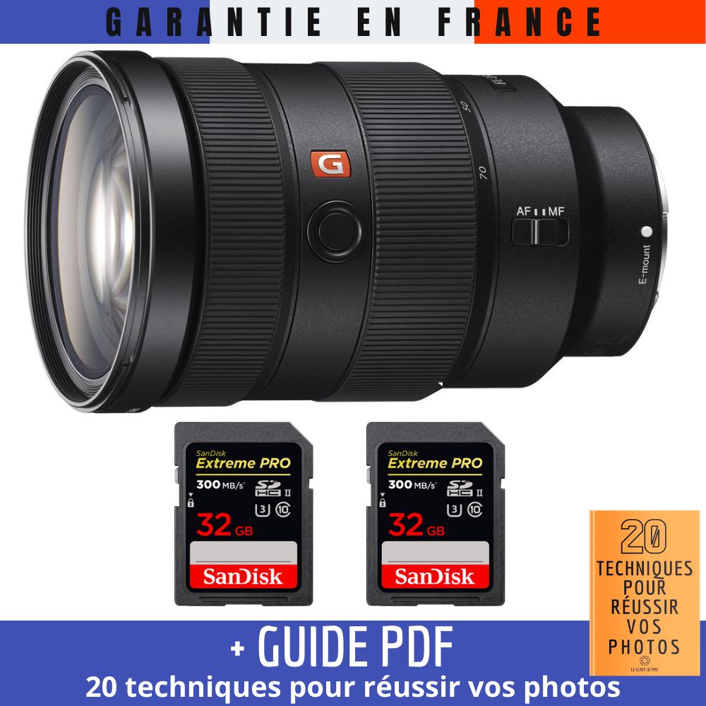 Sony FE 24 70mm f2.8 GM + 2 SanDisk Extreme PRO UHS II SDXC 300 MB/ + Guide PDF 20 TECHNIQUES POUR RÉUSSIR VOS PHOTOS - vue 3