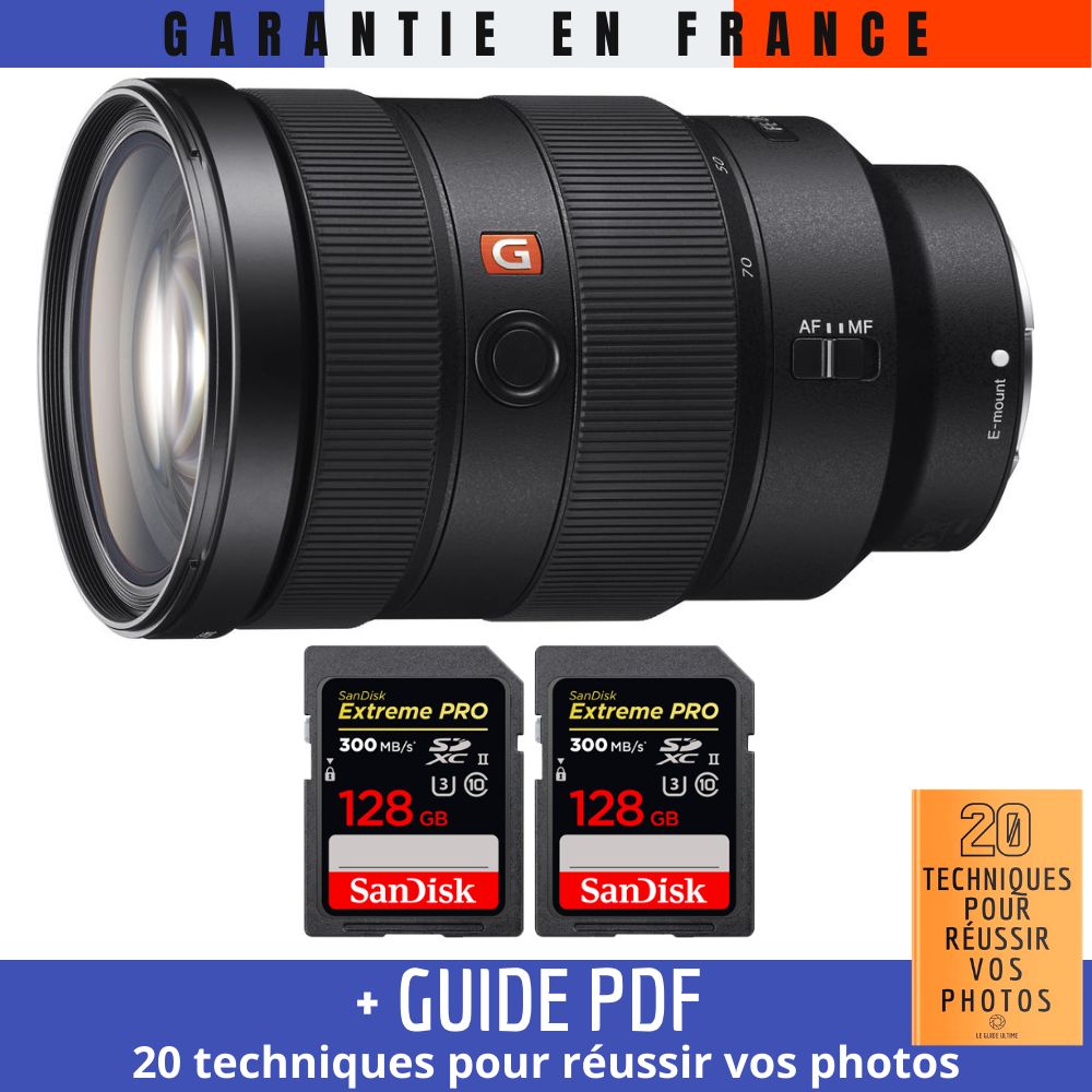 Sony FE 24 70mm f2.8 GM + 2 SanDisk Extreme PRO UHS II SDXC 300 MB/ + Guide PDF 20 TECHNIQUES POUR RÉUSSIR VOS PHOTOS - vue 2
