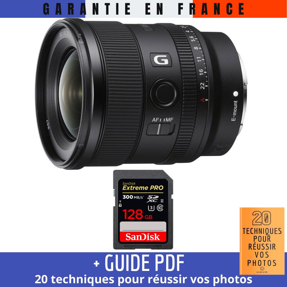 Sony FE 20mm f1.8 G + 1 SanDisk Extreme PRO UHS II SDXC 300 MB/ + Guide PDF 20 TECHNIQUES POUR RÉUSSIR VOS PHOTOS - vue 2