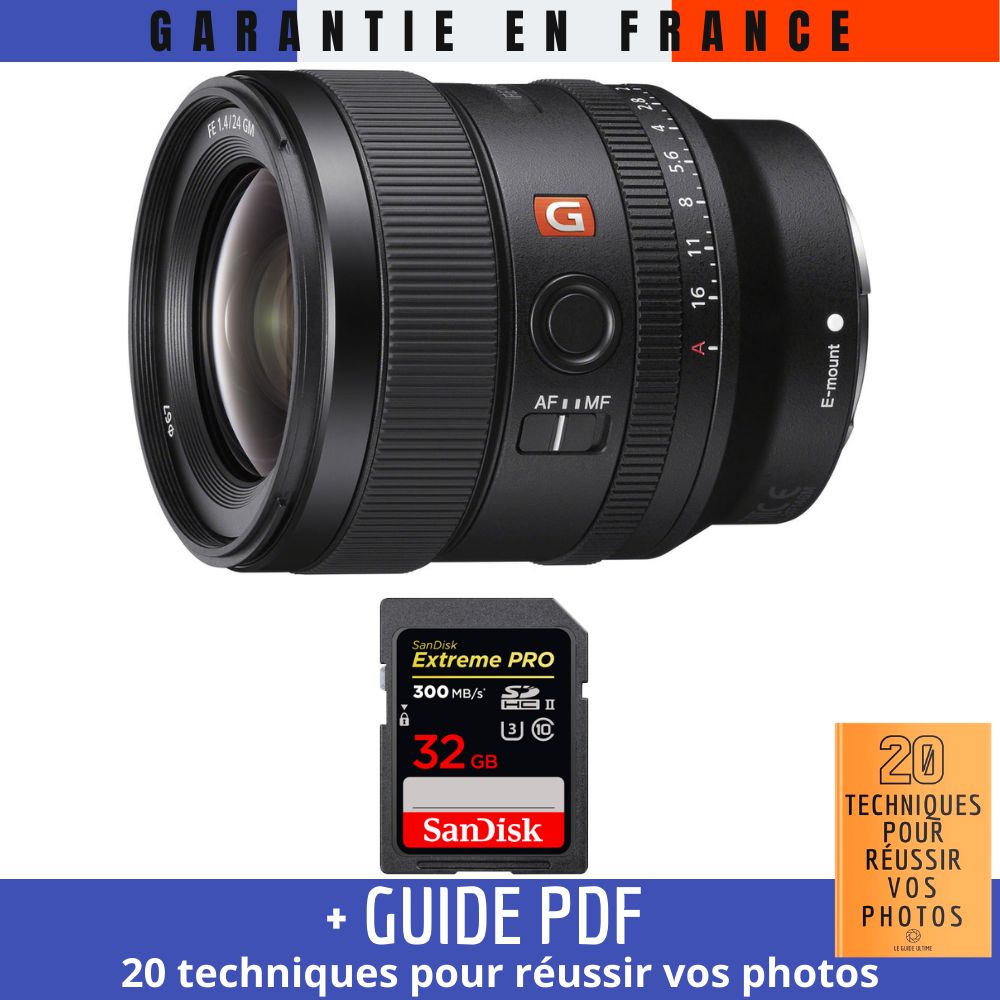 Sony FE 24mm f1.4 GM + 1 SanDisk UHS II 300 MB/ + Guide PDF 20 TECHNIQUES POUR RÉUSSIR VOS PHOTOS - vue 3