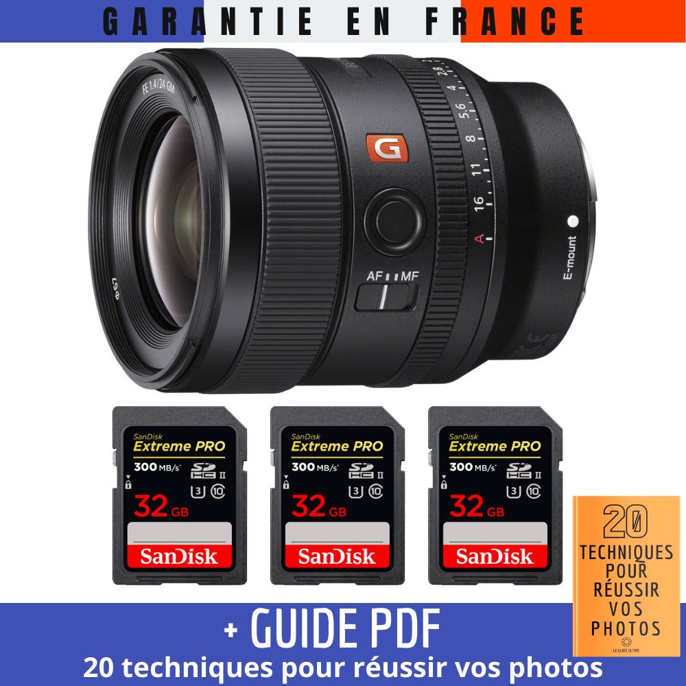 Sony FE 24mm f1.4 GM + 3 SanDisk UHS II 300 MB/ + Guide PDF 20 TECHNIQUES POUR RÉUSSIR VOS PHOTOS - vue 3