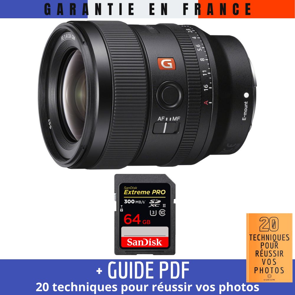Sony FE 24mm f1.4 GM + 1 SanDisk UHS II 300 MB/ + Guide PDF 20 TECHNIQUES POUR RÉUSSIR VOS PHOTOS - vue 2