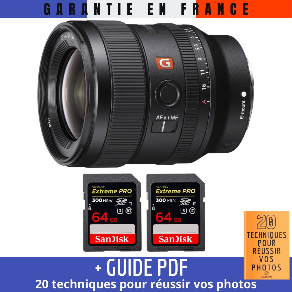 Sony FE 24mm f1.4 GM + 2 SanDisk UHS II 300 MB/ + Guide PDF 20 TECHNIQUES POUR RÉUSSIR VOS PHOTOS - vue 2