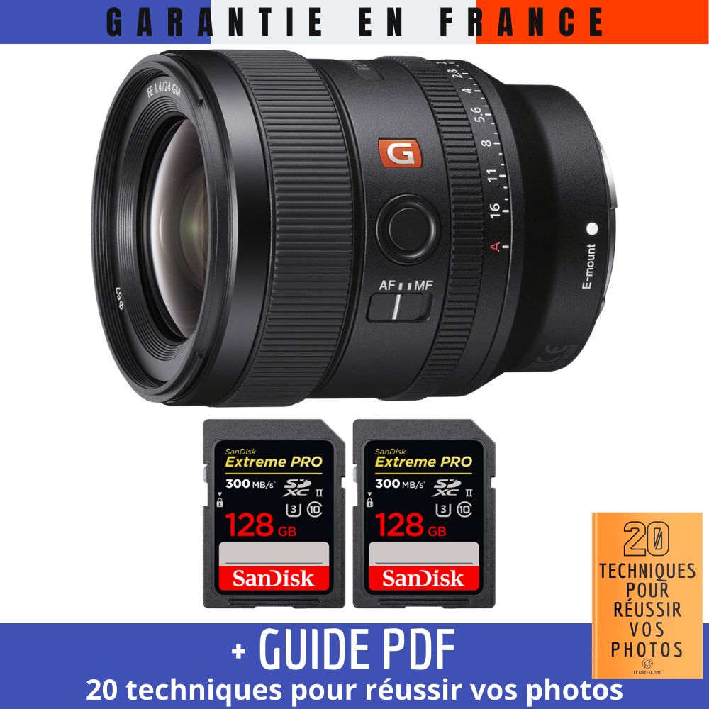 Sony FE 24mm f1.4 GM + 2 SanDisk UHS II 300 MB/ + Guide PDF 20 TECHNIQUES POUR RÉUSSIR VOS PHOTOS - vue 3