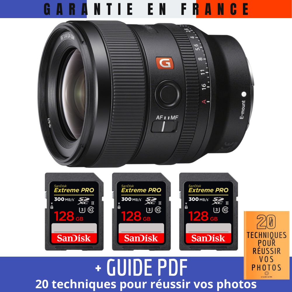 Sony FE 24mm f1.4 GM + 3 SanDisk UHS II 300 MB/ + Guide PDF 20 TECHNIQUES POUR RÉUSSIR VOS PHOTOS - vue 2