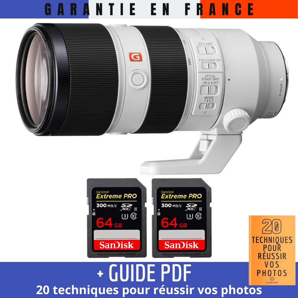Sony FE 70 200mm f2.8 GM OSS + 2 SanDisk UHS II 300 MB/ + Guide PDF 20 TECHNIQUES POUR RÉUSSIR VOS PHOTOS - vue 2