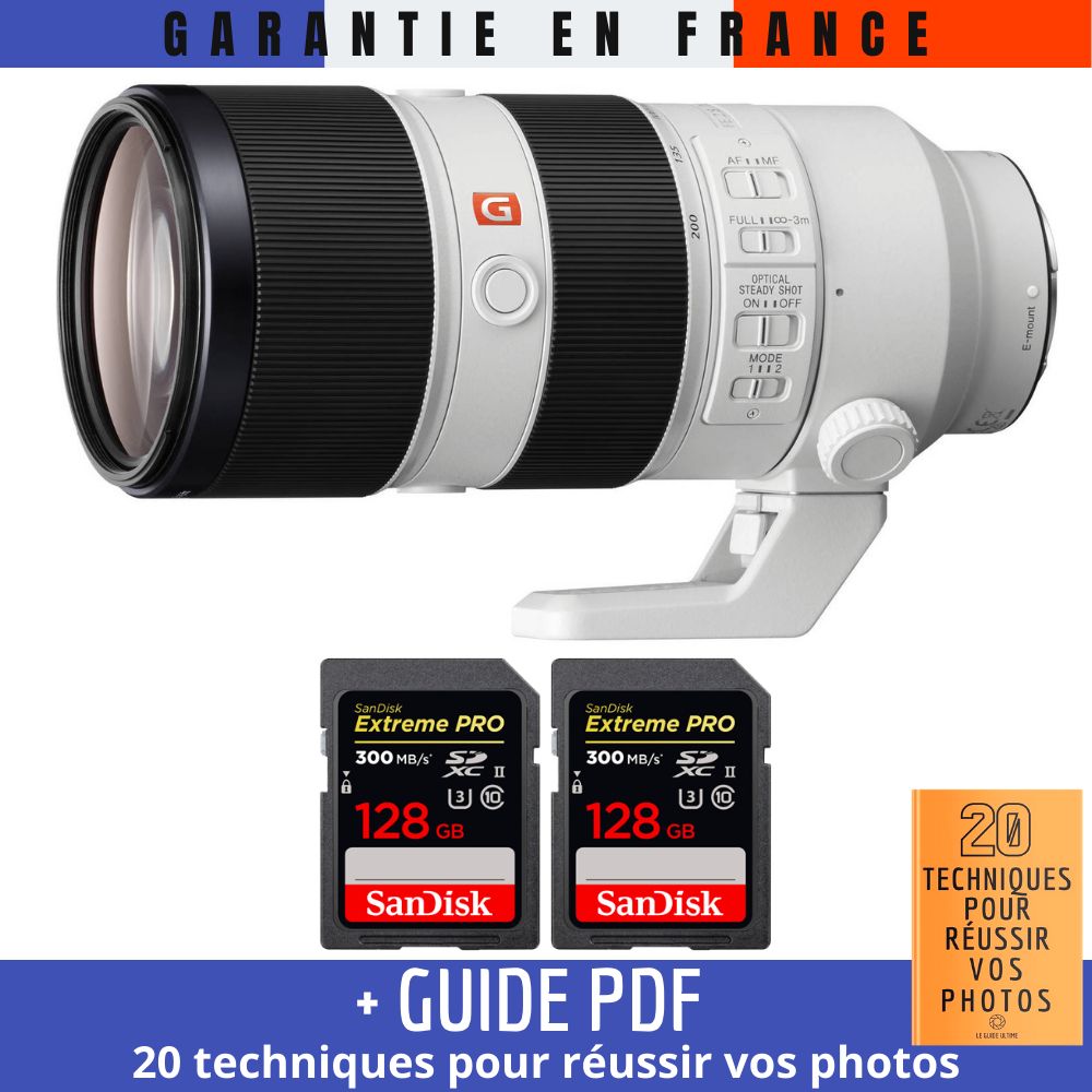Sony FE 70 200mm f2.8 GM OSS + 2 SanDisk UHS II 300 MB/ + Guide PDF 20 TECHNIQUES POUR RÉUSSIR VOS PHOTOS - vue 3