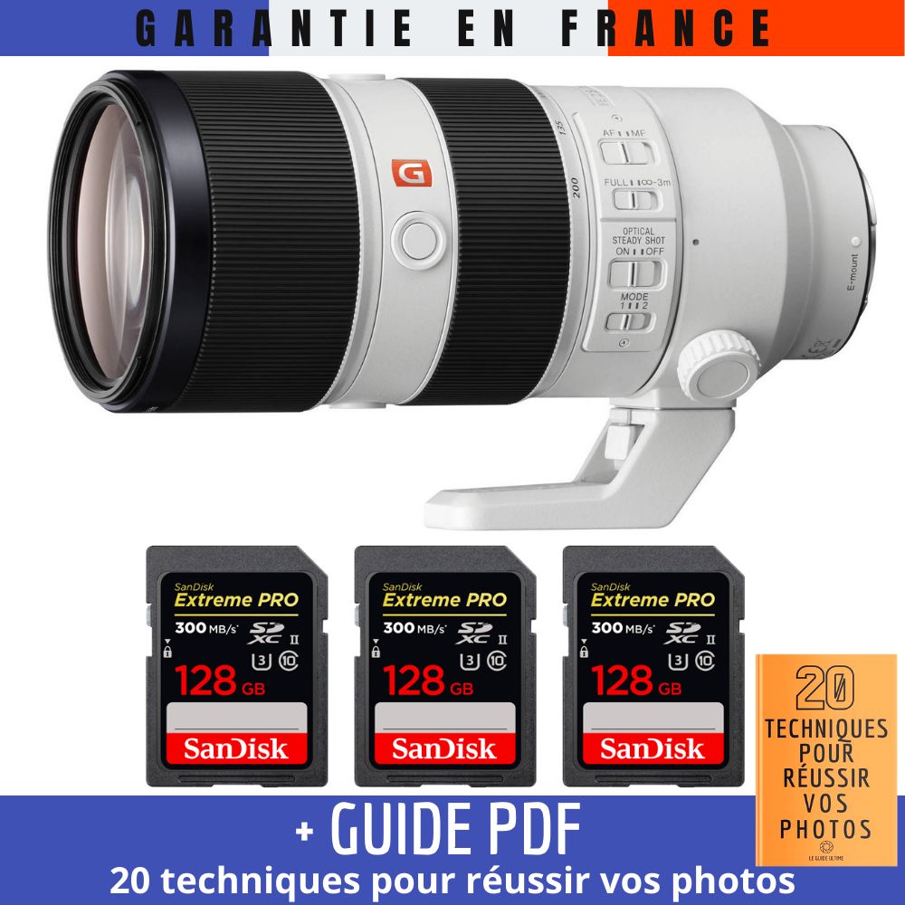 Sony FE 70 200mm f2.8 GM OSS + 3 SanDisk UHS II 300 MB/ + Guide PDF 20 TECHNIQUES POUR RÉUSSIR VOS PHOTOS - vue 2