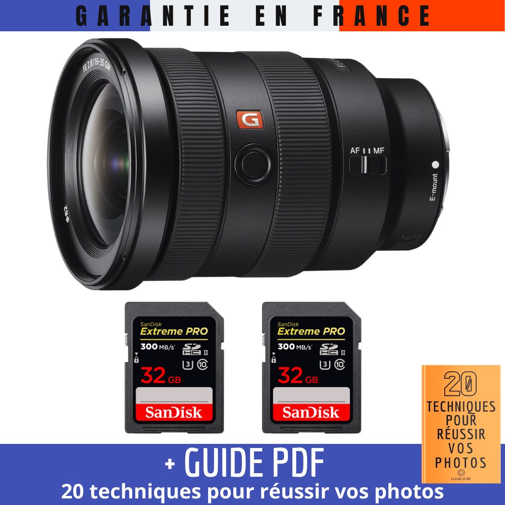 Sony FE 16 35mm f2.8 GM + 2 SanDisk UHS II 300 MB/ + Guide PDF 20 TECHNIQUES POUR RÉUSSIR VOS PHOTOS - vue 3