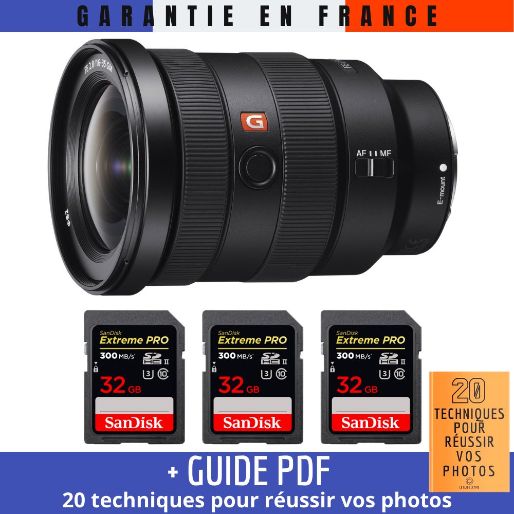 Sony FE 16 35mm f2.8 GM + 3 SanDisk UHS II 300 MB/ + Guide PDF 20 TECHNIQUES POUR RÉUSSIR VOS PHOTOS - vue 3