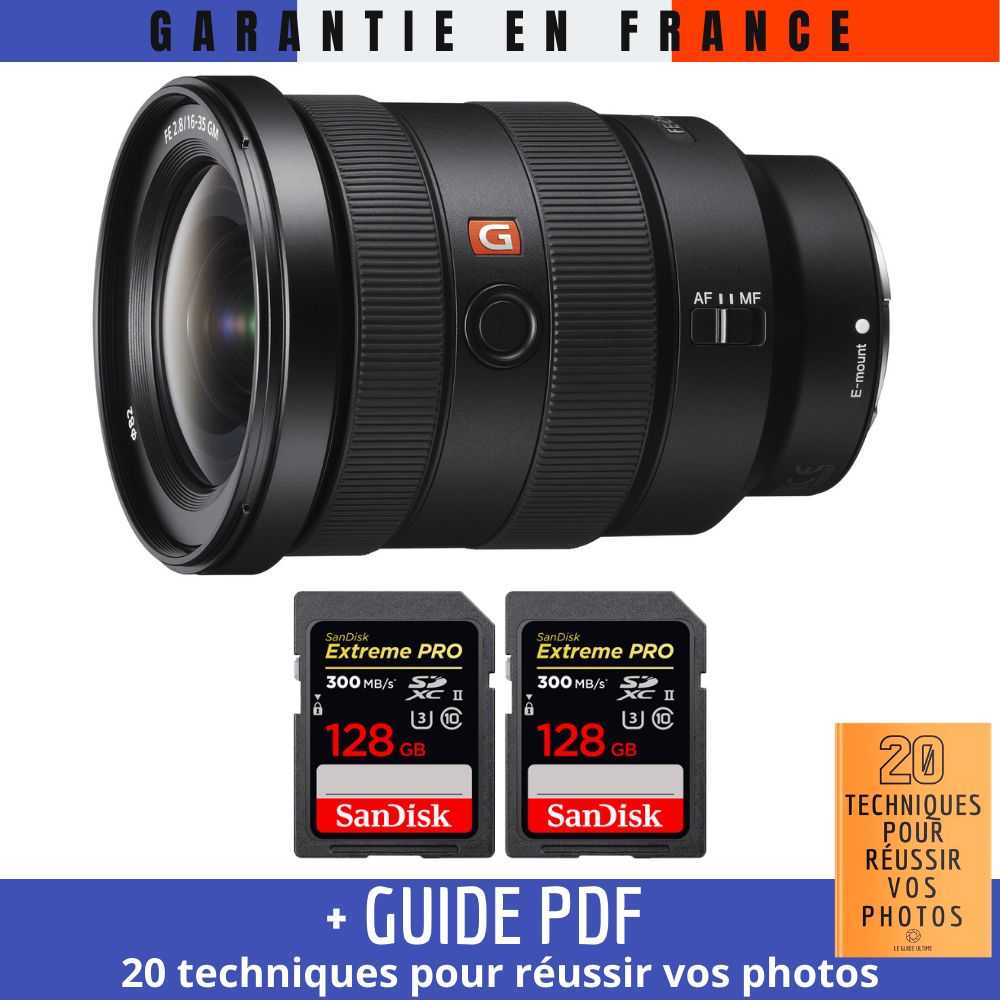 Sony FE 16 35mm f2.8 GM + 2 SanDisk UHS II 300 MB/ + Guide PDF 20 TECHNIQUES POUR RÉUSSIR VOS PHOTOS - vue 2