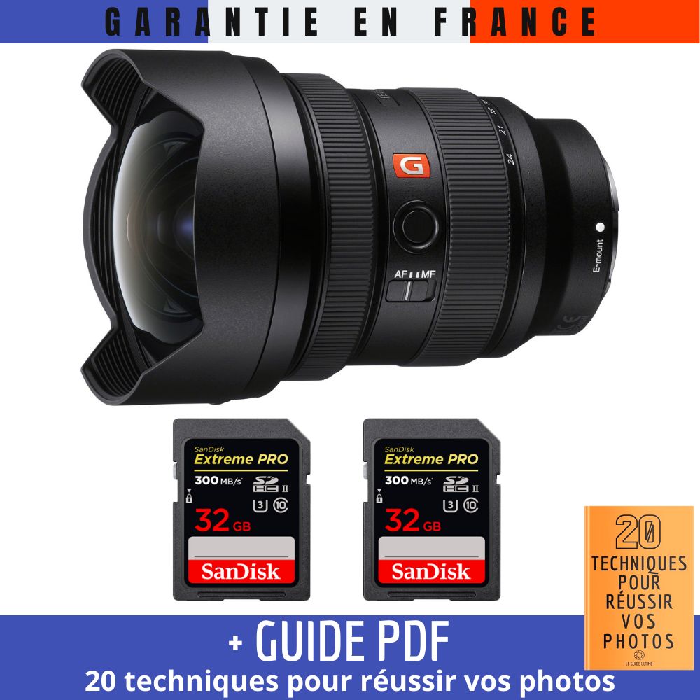 Sony FE 70-200mm f/4 G OSS + 2 SanDisk 32GB UHS-II 300 MB/s + Guide PDF ""20 TECHNIQUES POUR RÉUSSIR VOS PHOTOS