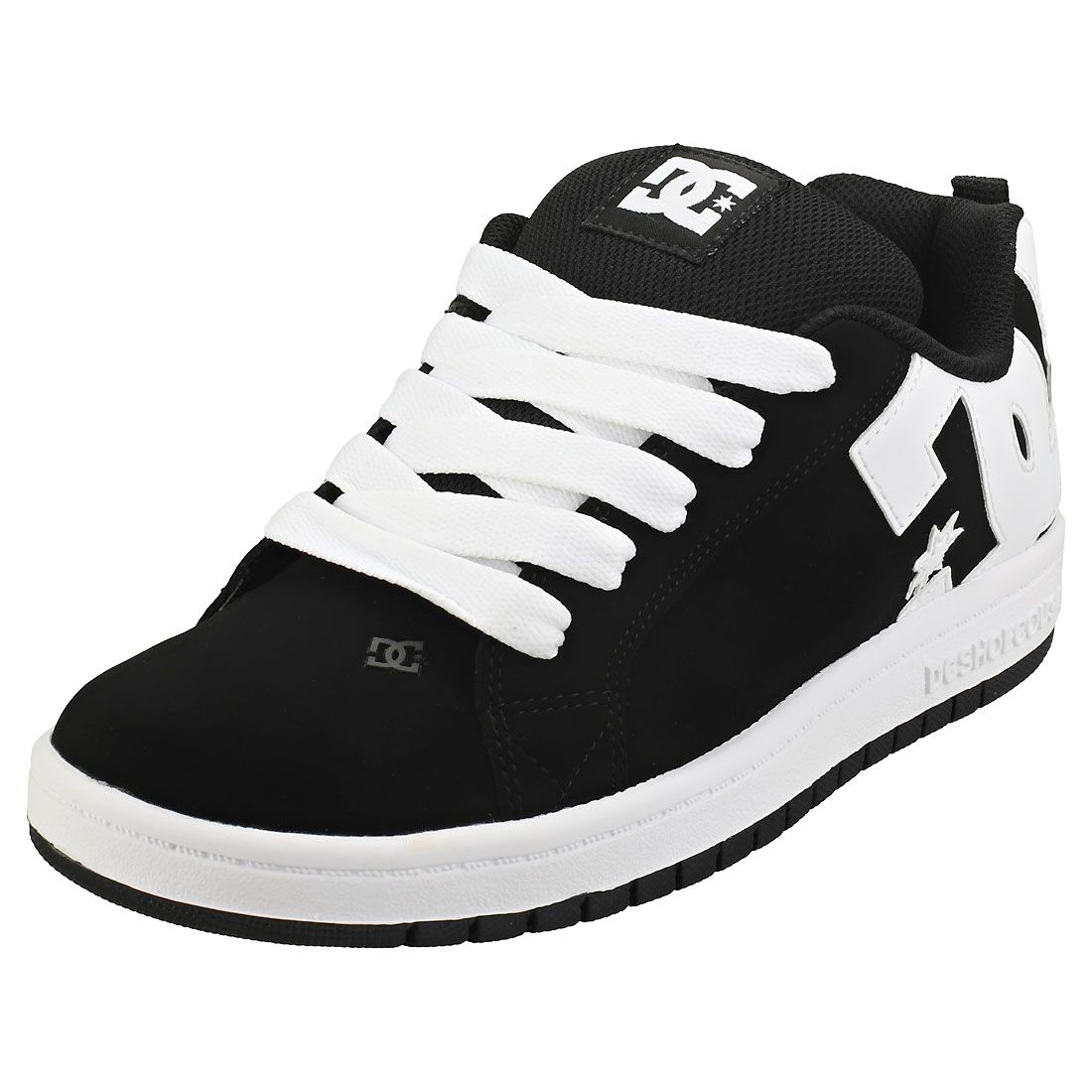 Dc Shoes Court Graffik Enfant Baskets Patin Noir Blanc - 35