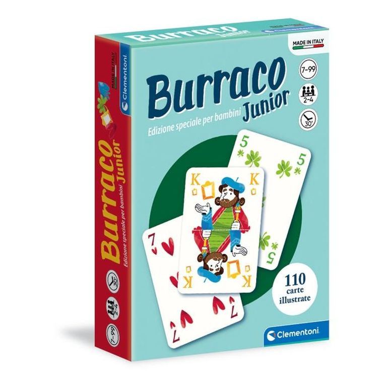Clementoni Cartes à Jeu Burraco Junior Made in Italy Jeux pour Toute la Famille Version en Français + 16291